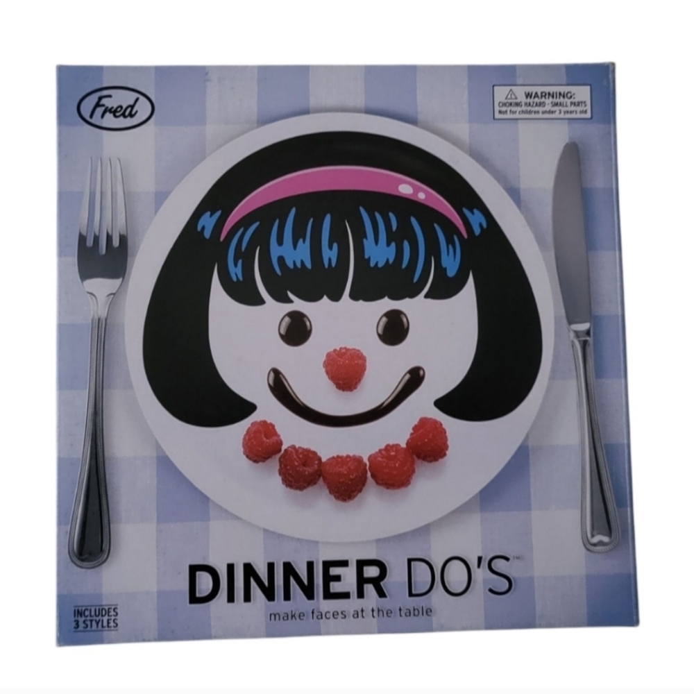 NEW Genuine Fred Girl's Dinner Do's Hairstyle Plates - Set of 3